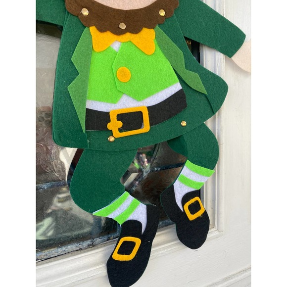 Happy Saint Patrick’s Day Leprechaun Green Wall Door Sign Wreath Crafts Decor - Picture 3 of 5
